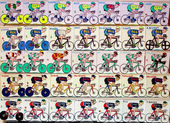 Cycling Game Jeu de cartes course cycliste Legend Quartett 1ère version 